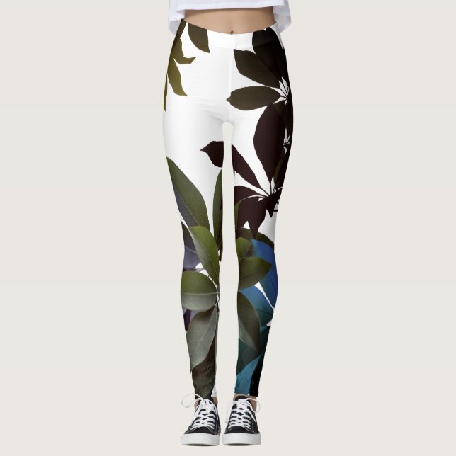 Foliage, Tropical Löv Leggings (Framsida)
