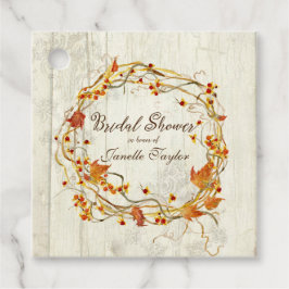 Foliage Utandning Röd bittersöt Fall Möhippa Gåvor Etiketter