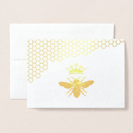 Folidrottning REAL guld Folierat Kort