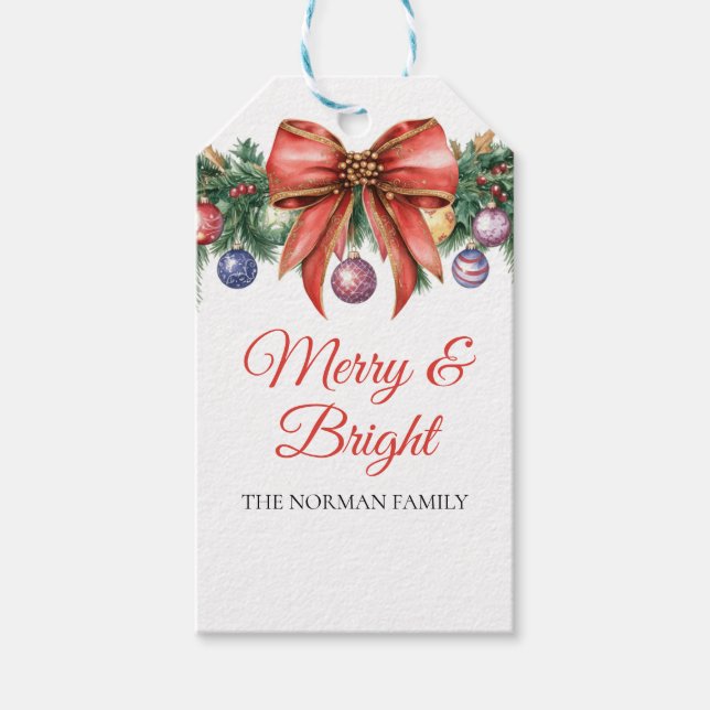 Folie andedräkt och ljus Helgdag Presentetikett (Framsidan)