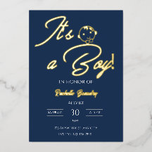 Folie Baby Shower Kort – Blått Tema