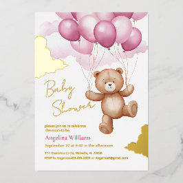 Folie-inbjudan för baby shower