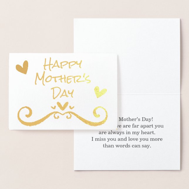 Folie Mor dag-kort, Glad mammas dag folie kort (Display)