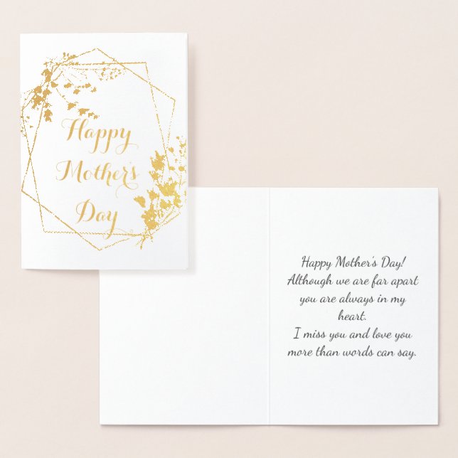 Folie Mors Dagskort, Glad Mamma Dag Folierat Kort (Display)