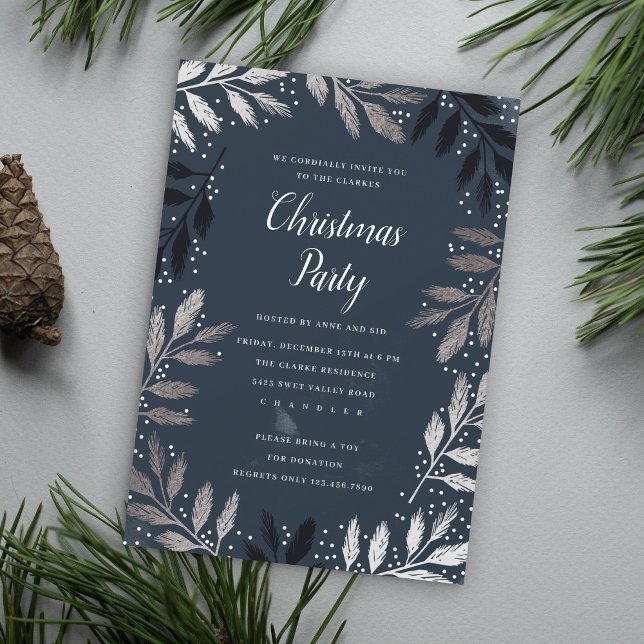 Foliegrenram julfestinladan julkort (Skapare uppladdad)