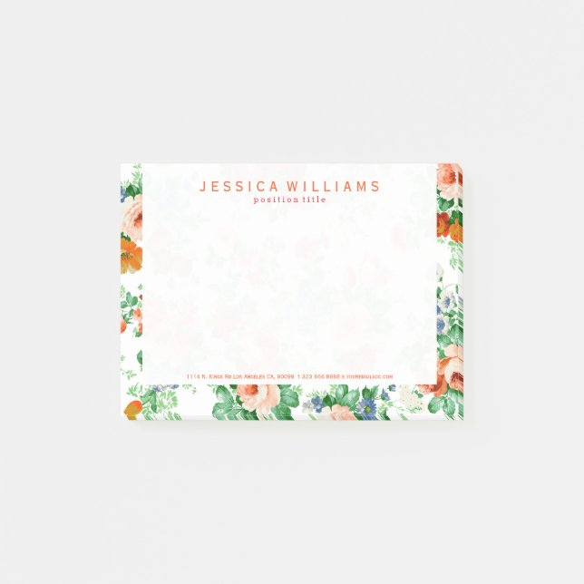 Folier och Ro mönster Post-it Block (Framsida)