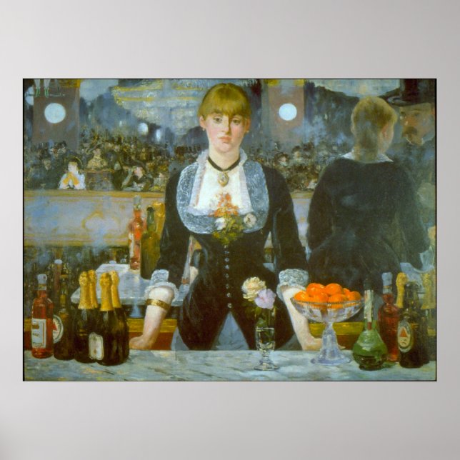 Folies-Bergere av Edouard Manet Poster (Framsidan)