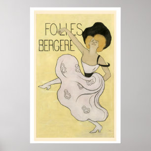 Folies Bergere i Paris Unik show alla nätter Poster
