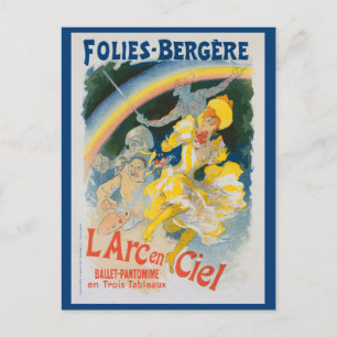 Folies Bergère - L'arc en ciel - Chéret Postcard Vykort