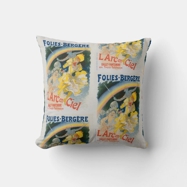 Folies Bergère - L'arc en ciel - Jules Chéret 1893 Kudde (Framsida)