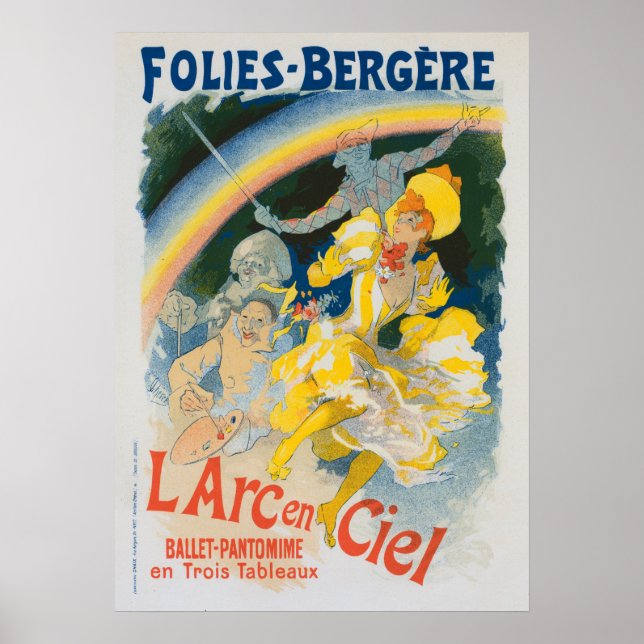 Folies Bergère - L'arc en ciel - Jules Chéret 1893 Poster (Framsidan)