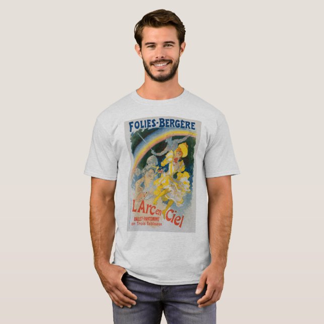 Folies Bergère - L'arc en ciel - Jules Chéret 1893 T Shirt (Hel framsida)