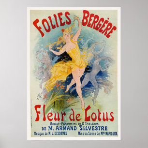 Folies Bergere Poster av Jules Cheret