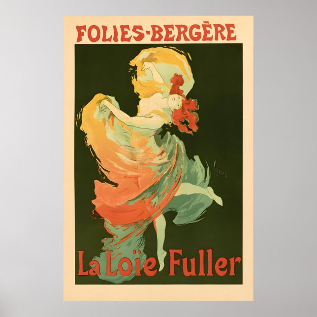 Folies-Bergere Vintage Affisch (Framsidan)