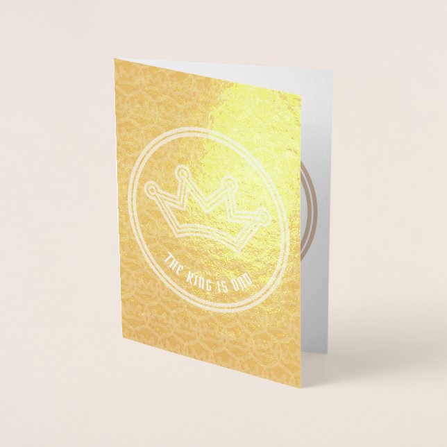 Folikort för kung Pappa Folierat Kort (Framsida)