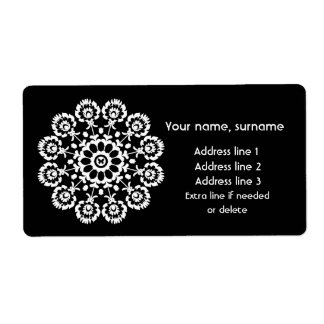 Folin Black - Monochrome Lowicz-etikett Fraktsedel