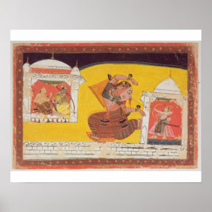 Folio 27 Laksmama skär näsan från Surpanakha, från Poster