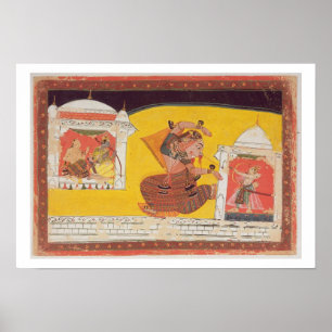 Folio 27 Laksmama skär näsan från Surpanakha, från Poster