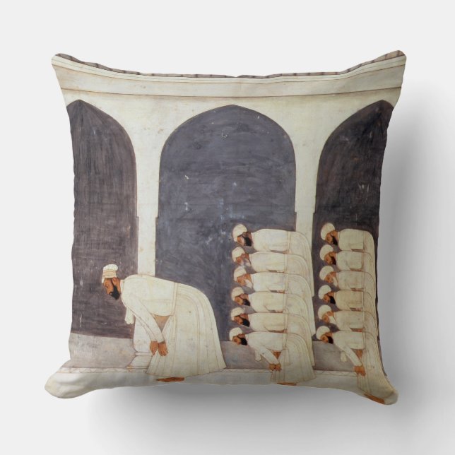 Folio.38a en Mogulprince i en moské som leder Kudde (Framsida)