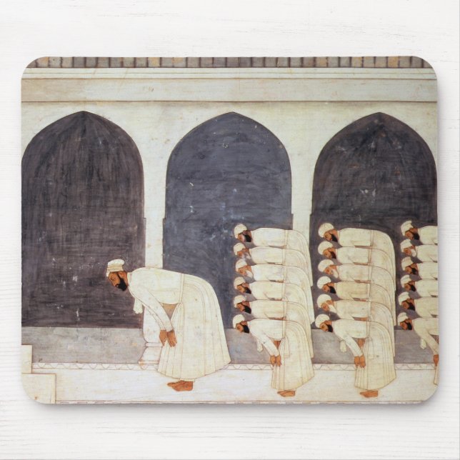 Folio.38a en Mogulprince i en moské som leder Musmatta (Framsidan)