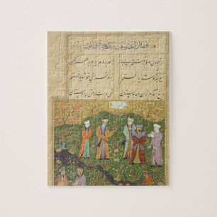 Folio 39, trädgårds- plats för A, från 'Bustan Pussel