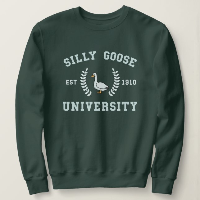 Foliskt Fånig Goose Universiteten Meme T Shirt (Design framsida)