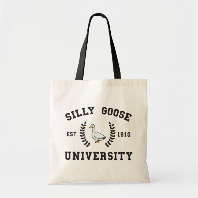 Foliskt Fånig Goose Universiteten Meme Tygkasse (Framsidan)