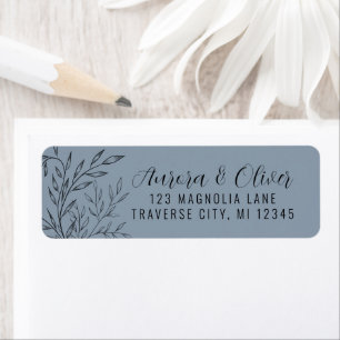 Folium Dusty Blue Returadress Etikett