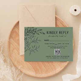 Folium | Sage Grönt | Webbplats Bröllop OSA Kort