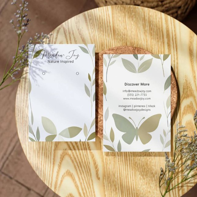 Foliumgefärgkort för flytande färg visitkort (Butterfly Foliage Style)
