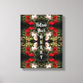 Följ Abstrakten i Heart Ro inspiration Canvastryck