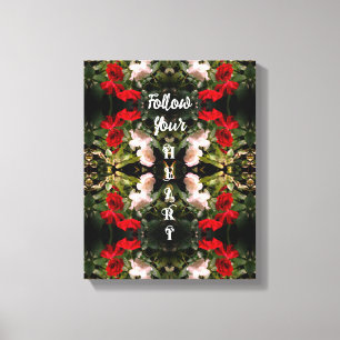 Följ Abstrakten i Heart Ro inspiration Canvastryck