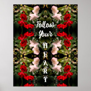 Följ Abstrakten i Heart Ro inspiration Poster