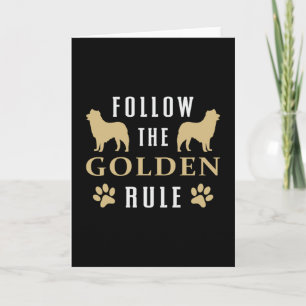 Följ den gyllene regeln Retriever Hund älskare Fun Kort