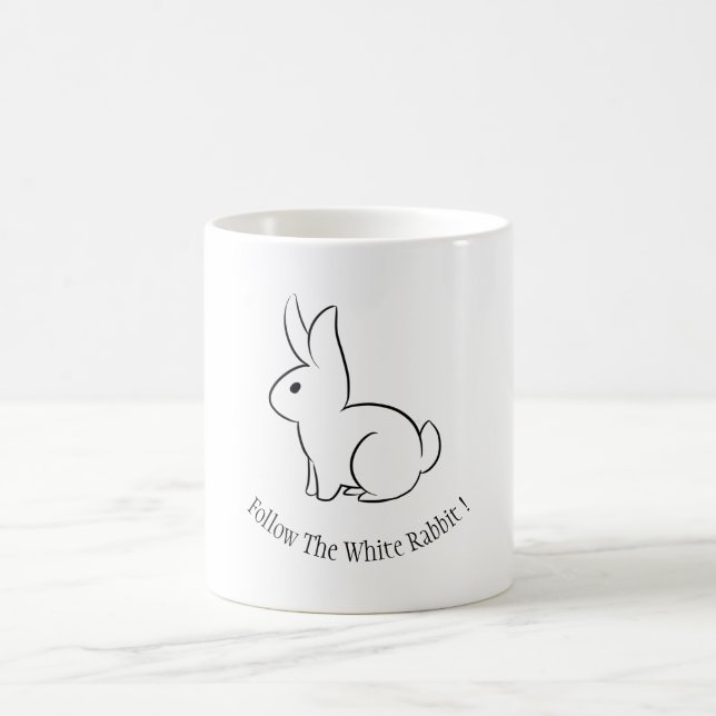 Följ den vita kanin Hoodie Kaffemugg (Center)