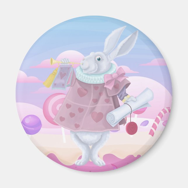 Följ den vita kaninen magnet (Framsidan)