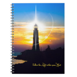 Följ det ljust inom din hjärta anteckningsbok med spiral