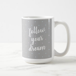 Följ din Dream Pastel Dot Mönster Mugg