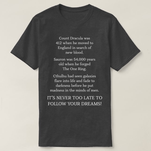 Följ din Dreams Cthulhu Nerd Tribute T Shirt (Design framsida)