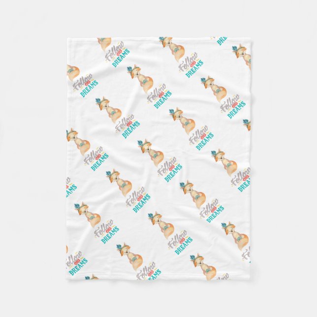 Följ din Dreams Fox Fleecefilt (Framsidan)