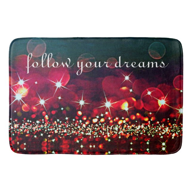 Följ din Dreams Glitter Gnistra Bath Mat Badrumsmatta (Framsidan)