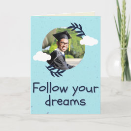 Följ din Dreams Personlig Photo Studenten Kort