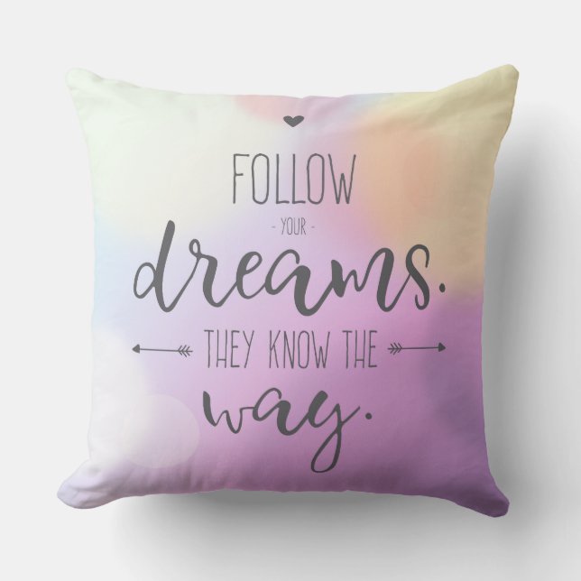 Följ din Dreams Pillow Kudde (Framsida)