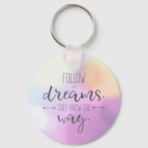följ din drömkeychain nyckelring