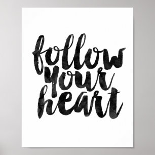 Följ din hjärta poster