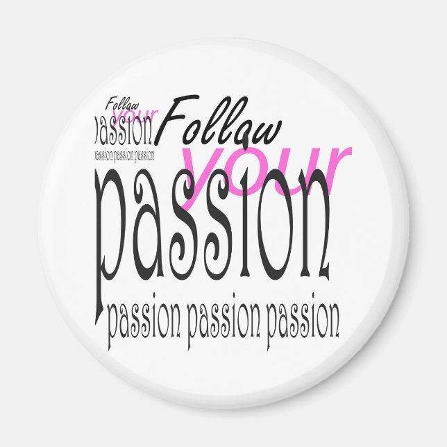 Följ din passion magnet (Framsidan)