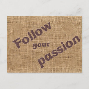 Följ din passion Motivation-offert Vykort