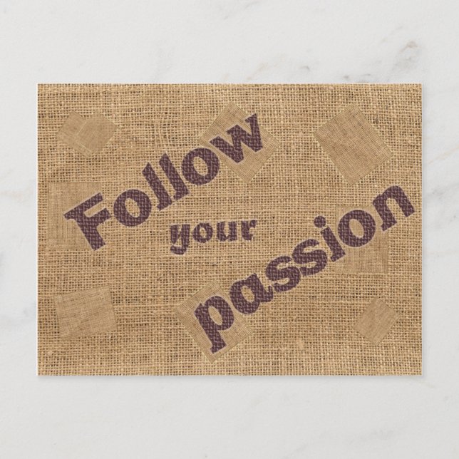 Följ din passion Motivation-offert Vykort (Framsida)