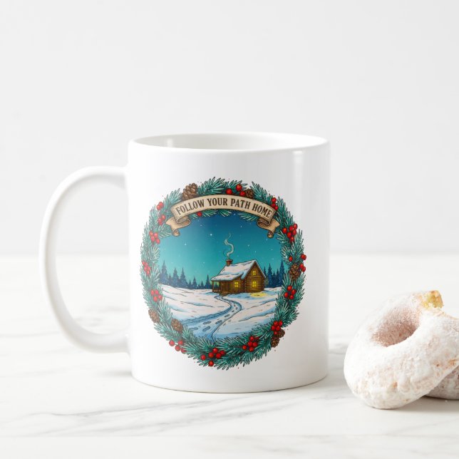 Följ din Väg Hem-julskåp Kaffemugg (Med munk)