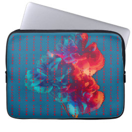 Följ dina Dreams citerar färgblommor Laptop Fodral